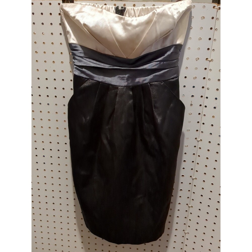 Speechless Dress Strapless Formal Size 5 Black Gray Pockets